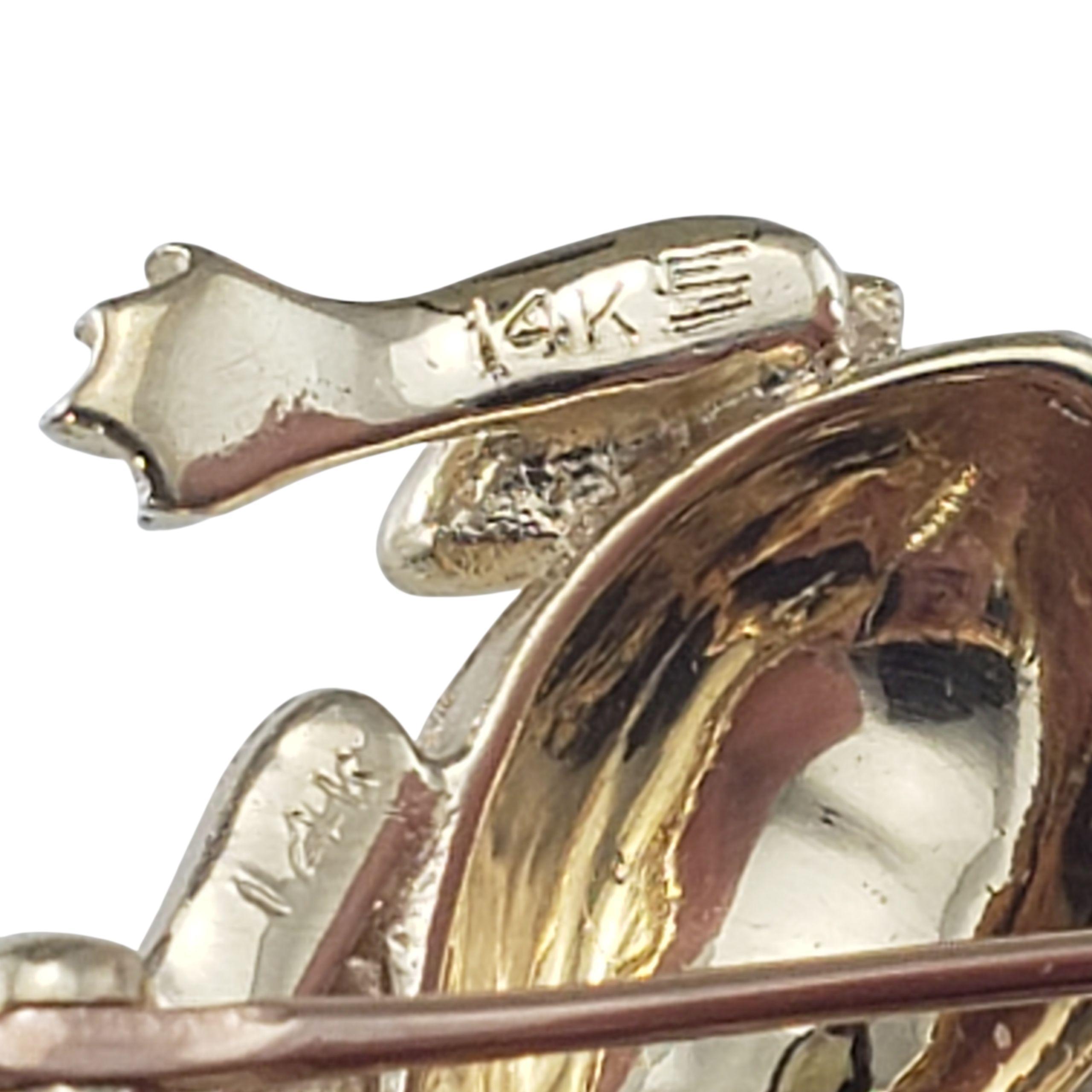 14K Gelbgold Laubfrosch Brosche/Nadel #23403 Damen im Angebot