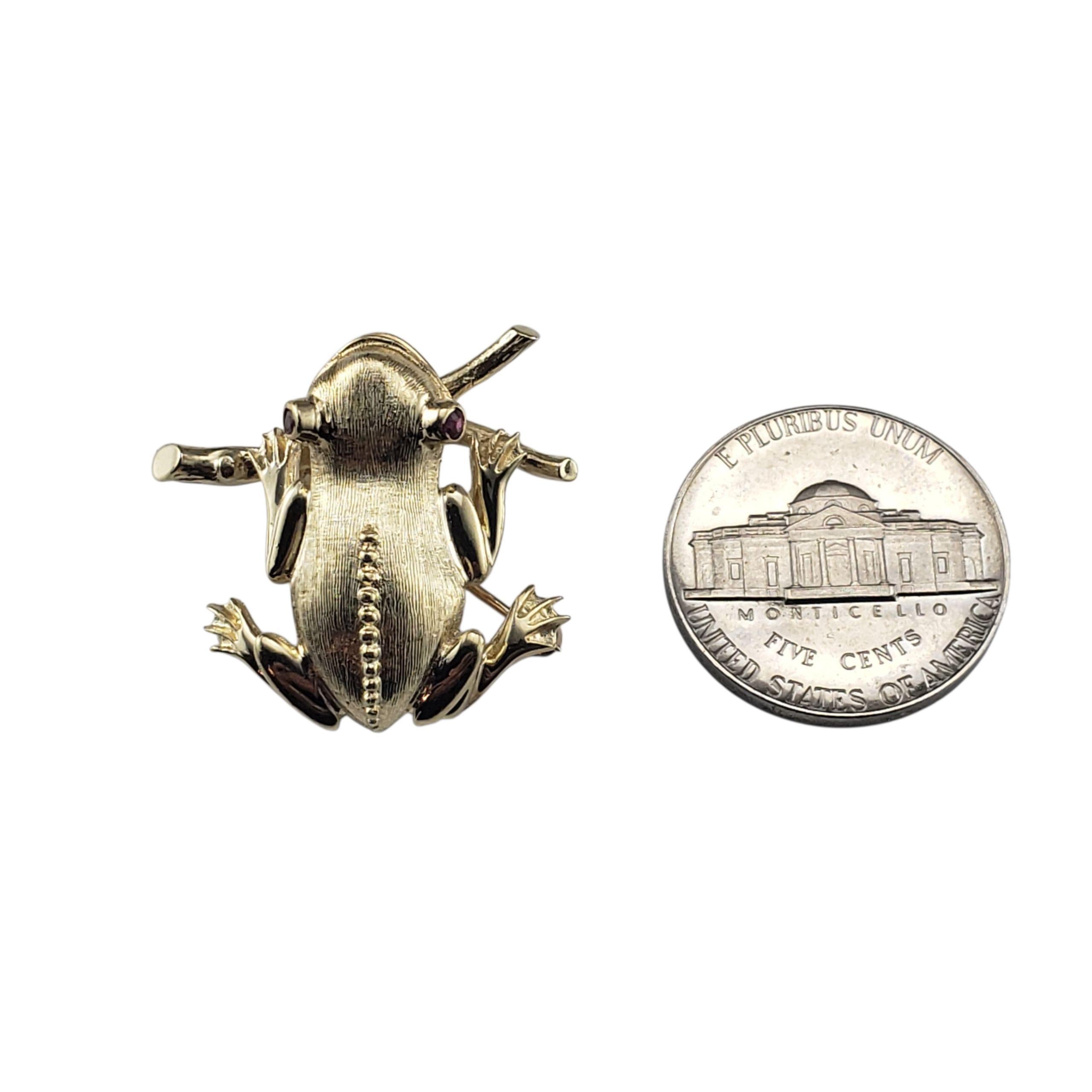 14K Gelbgold Laubfrosch Brosche/Nadel #23403 im Angebot 1