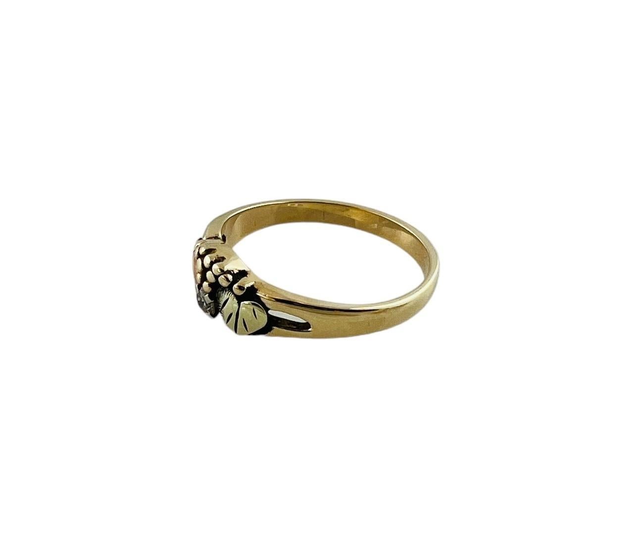 14K Yellow Gold Tri Color Hearts Ring Band #16560 For Sale 1