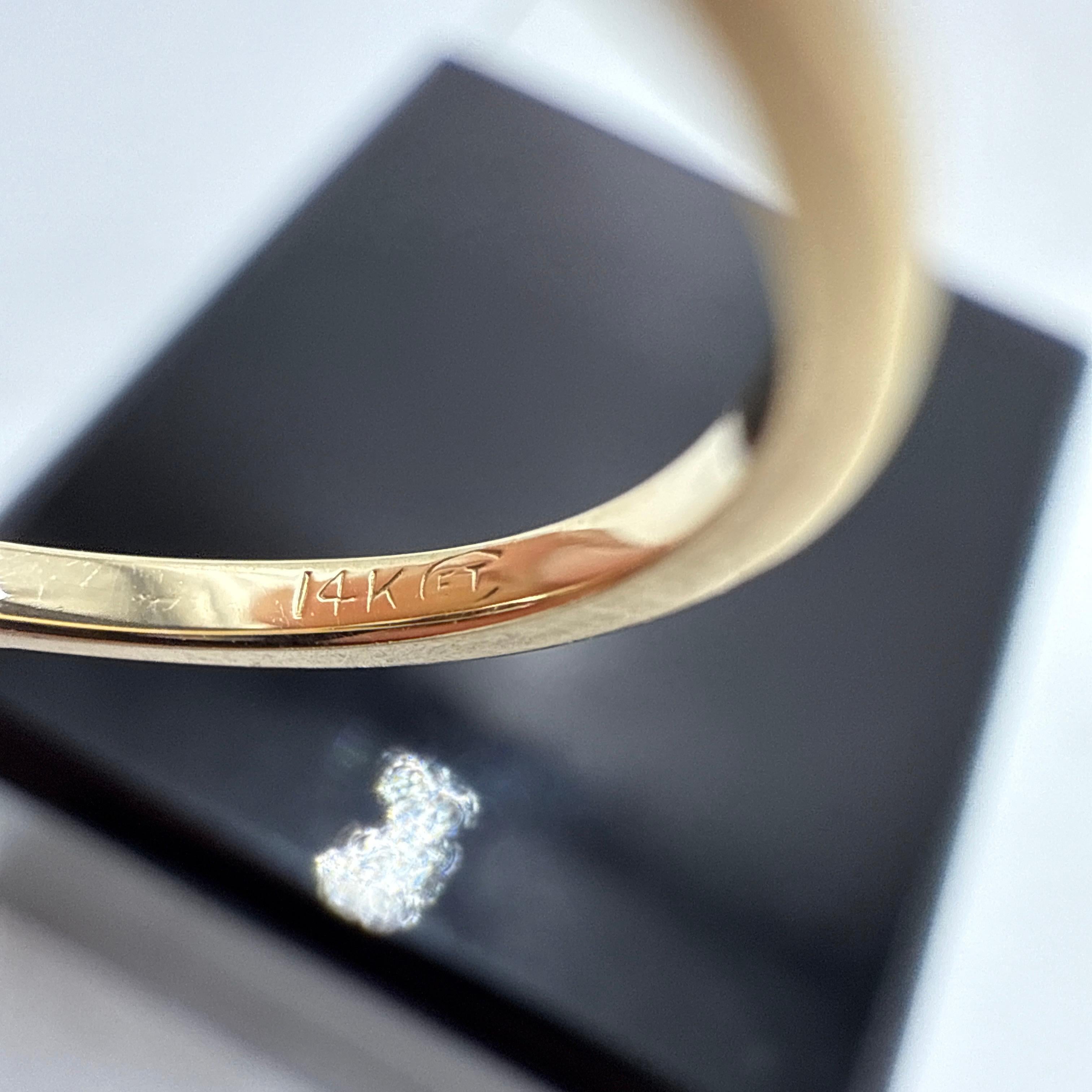 14K Yellow Gold Trinity Natural Diamond Ring – VS-2 Clarity, I-J Colour For Sale 2