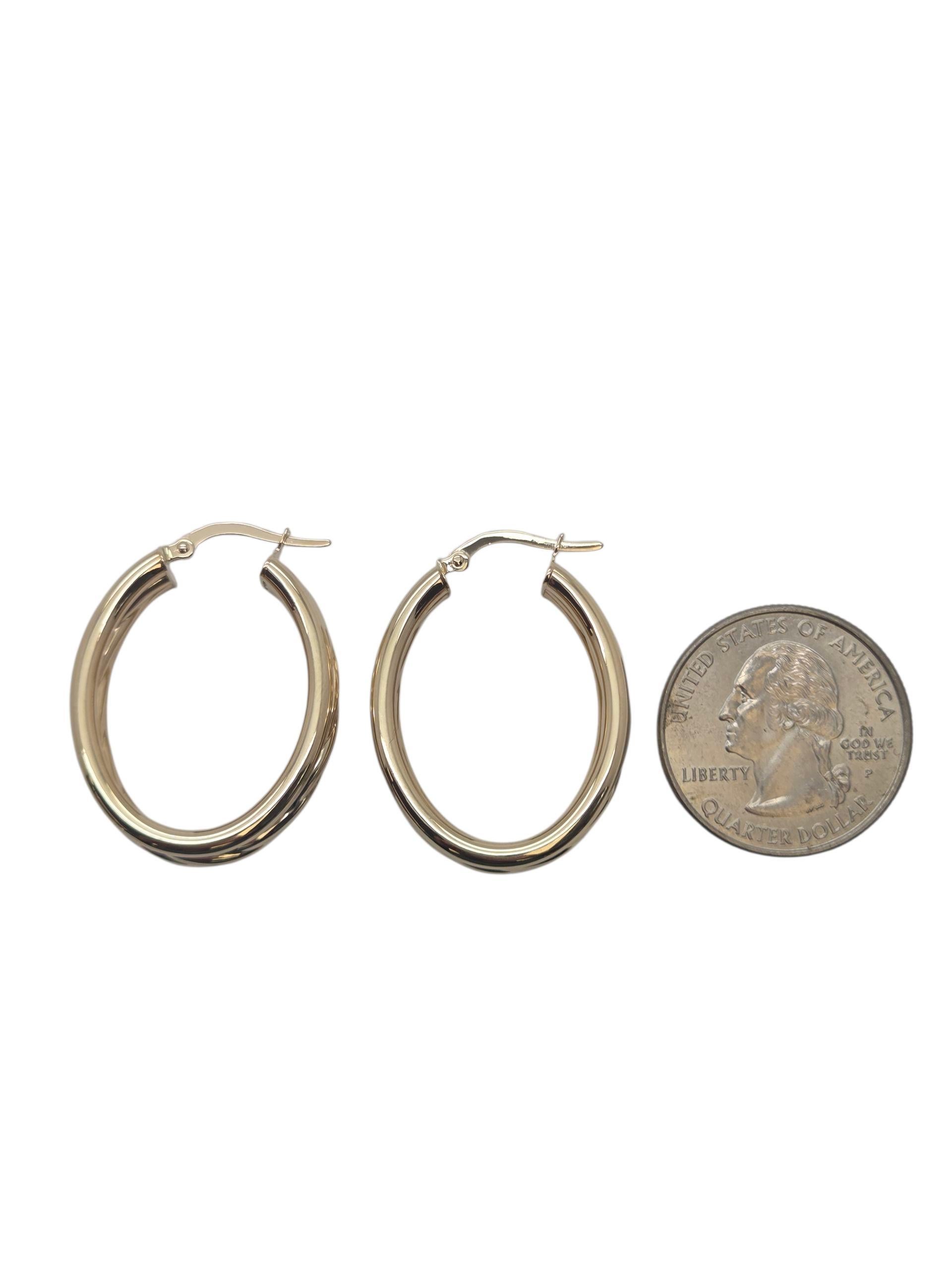 Boucles d'oreilles triple en or jaune 14K #23821 Pour femmes en vente