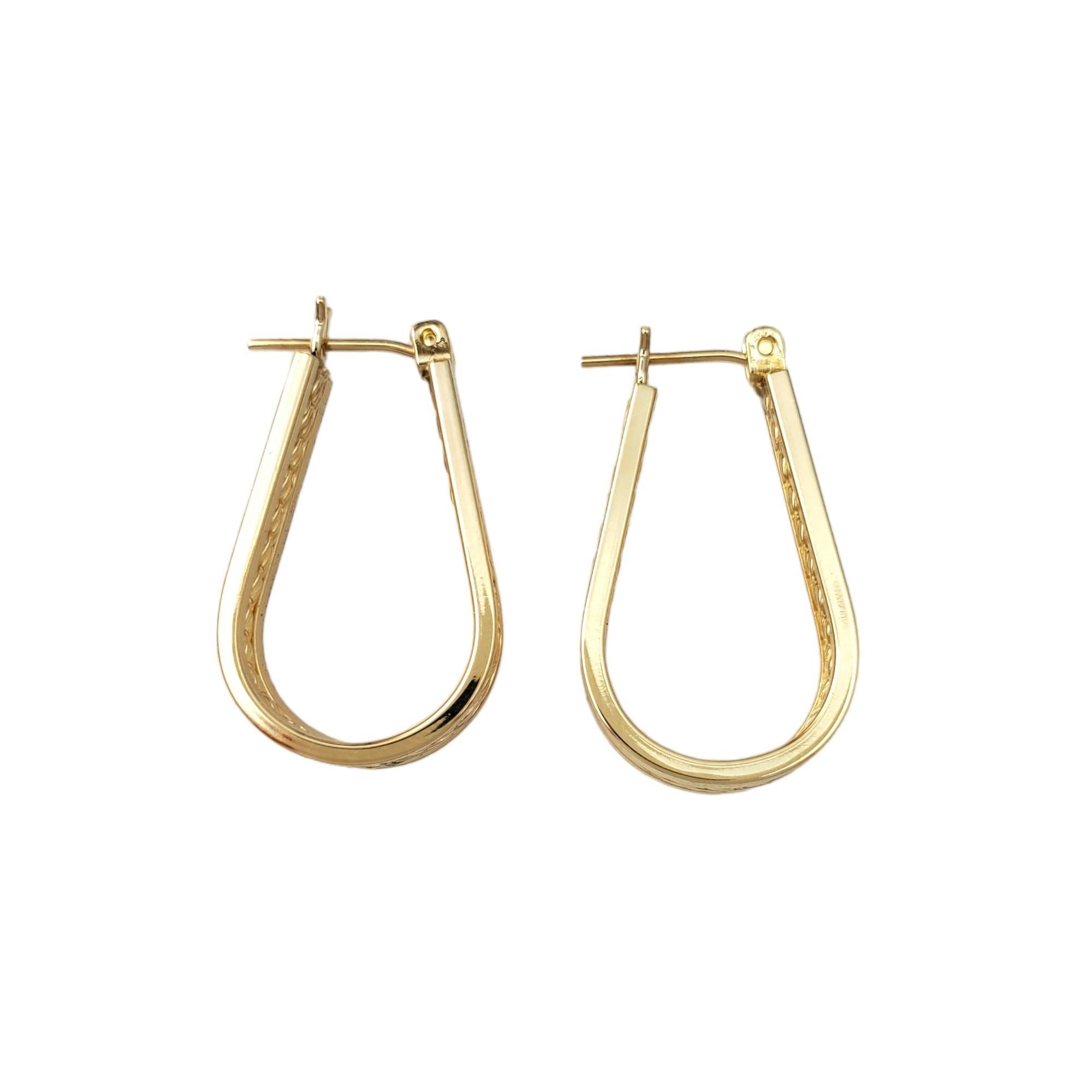 Women's 14K Yellow Gold Triple Row Cable Hoop Earrings #17014 For Sale