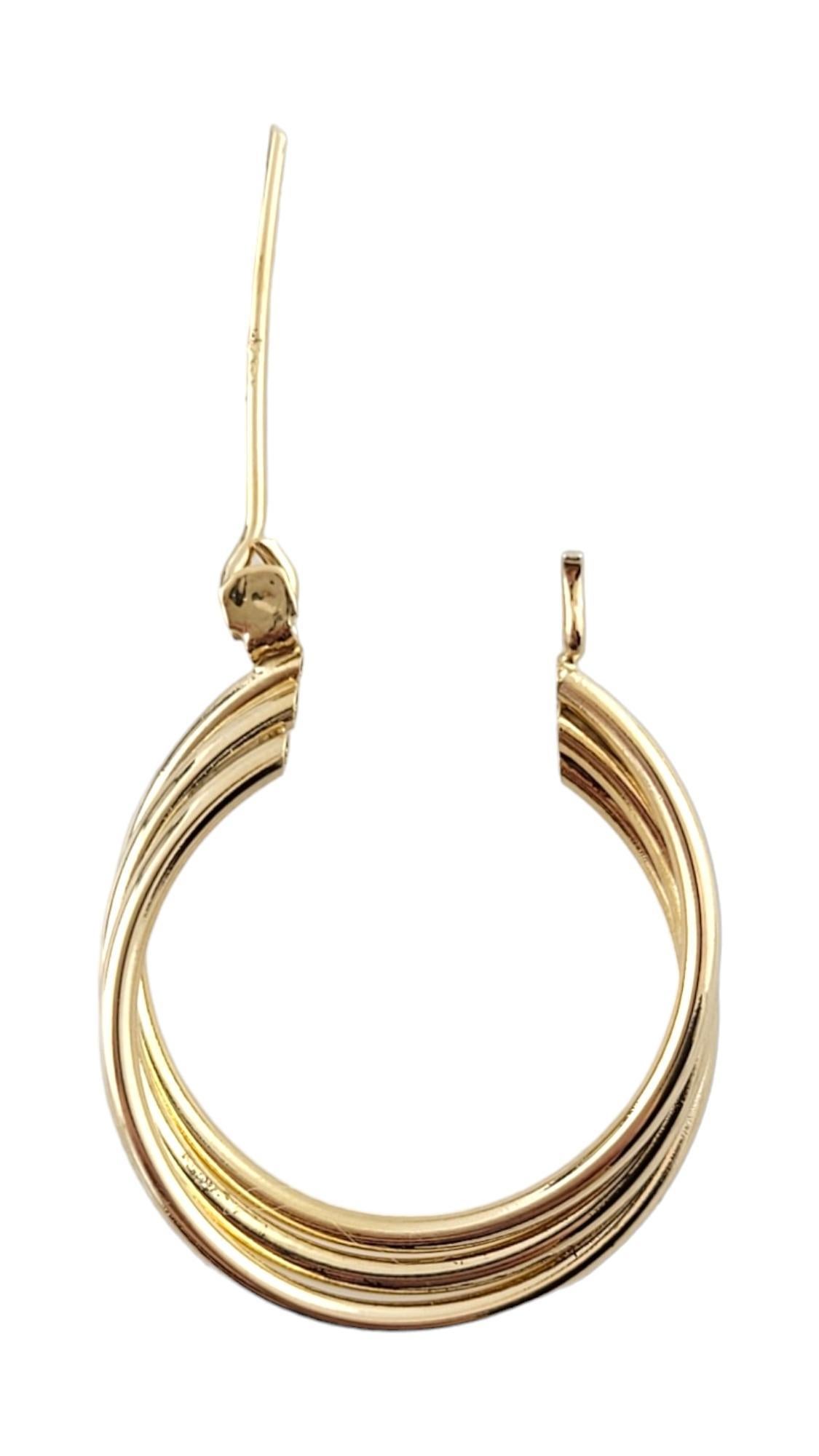 Women's 14K Yellow Gold Triple-Twisted Hoop Earrings #15875