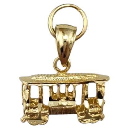 Breloque de chariot en or jaune 14 carats n° 17431 en vente