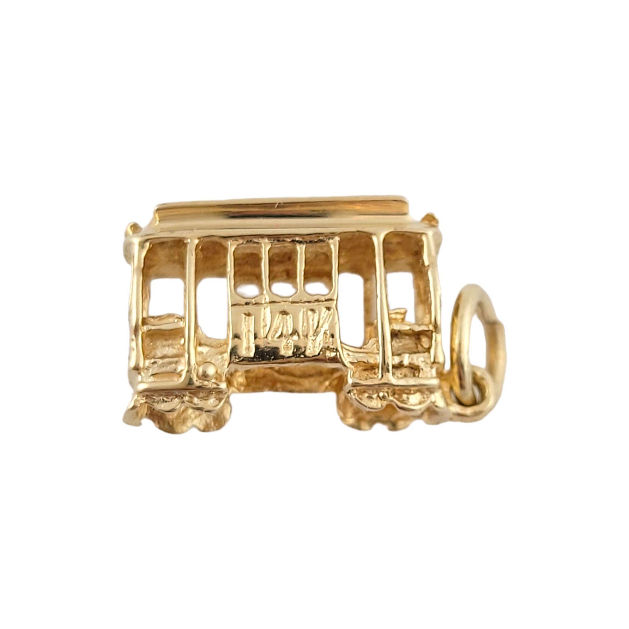 14K Yellow Gold Trolly Train Charm #13486 For Sale 1