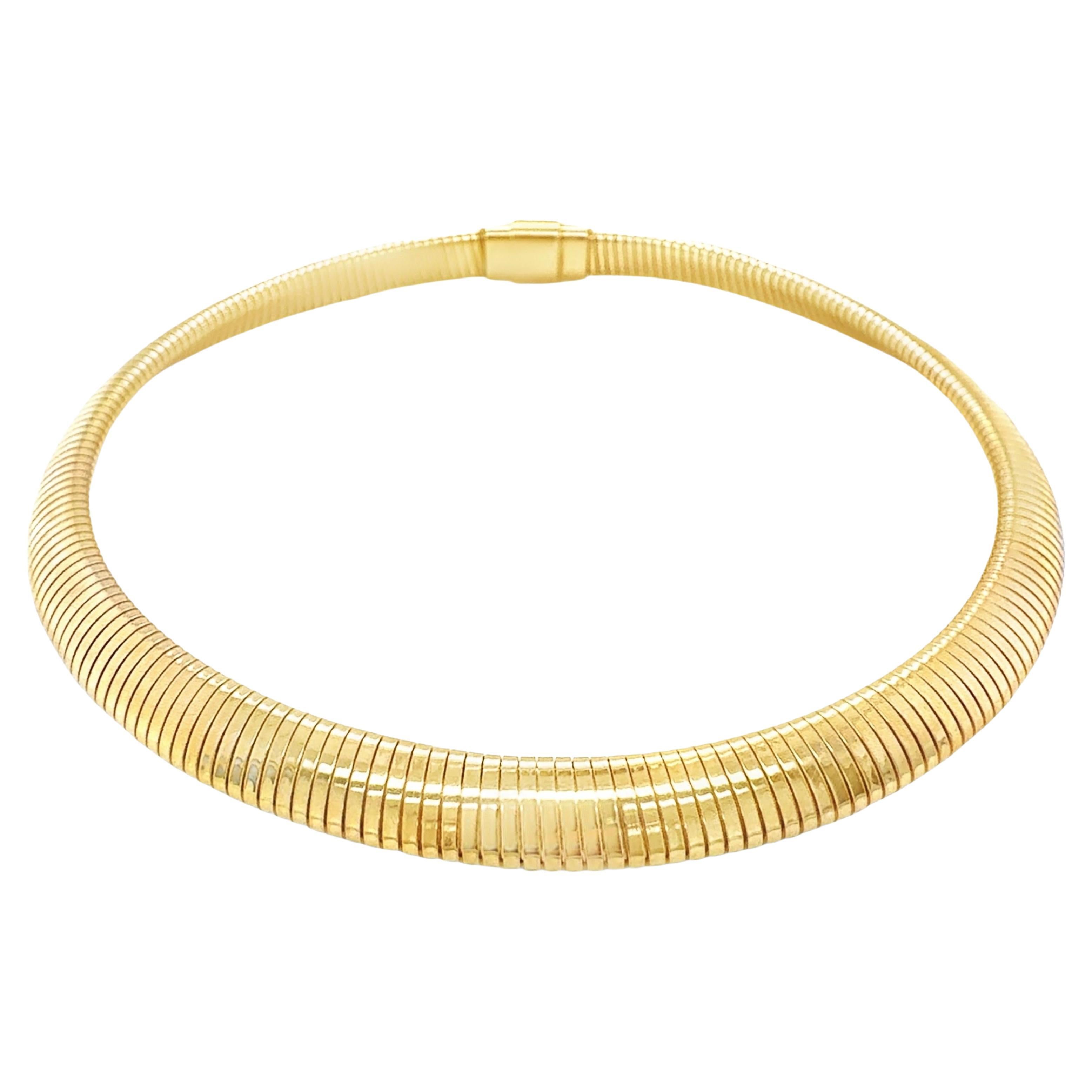 14k Gelbgold Tubogas-Halskette