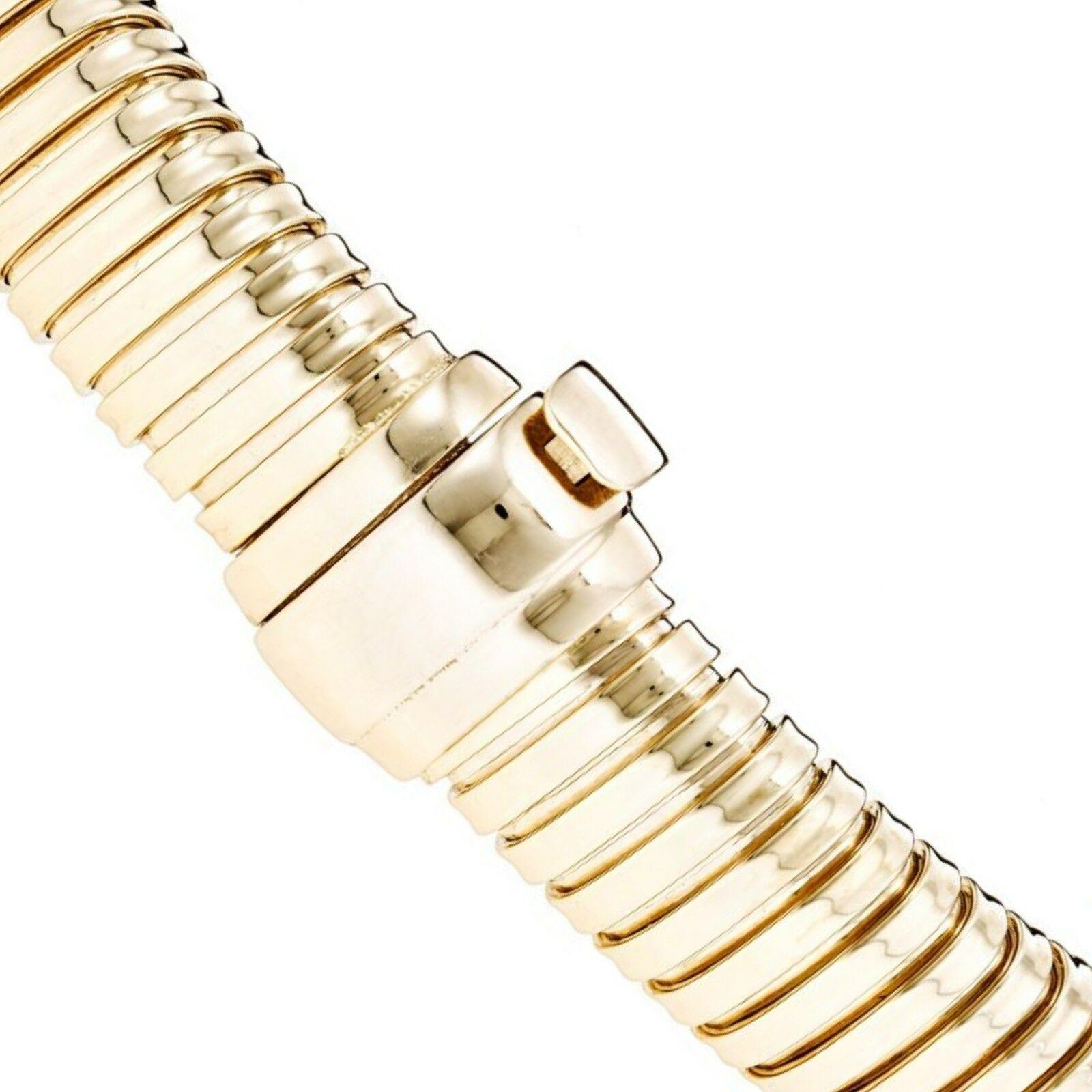 Women's or Men's 14 Karat Yellow Gold Tubogas Style Bracelet For Sale