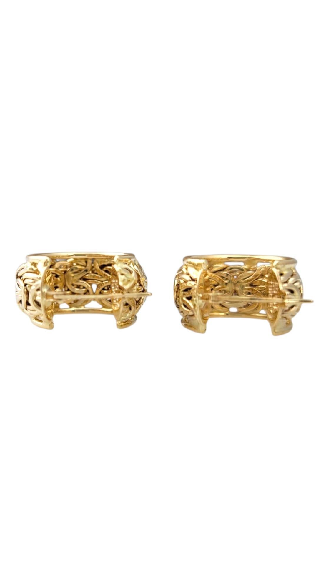 14K Gelbgold Türkische Reifen Ohrringe #21699 im Angebot 1