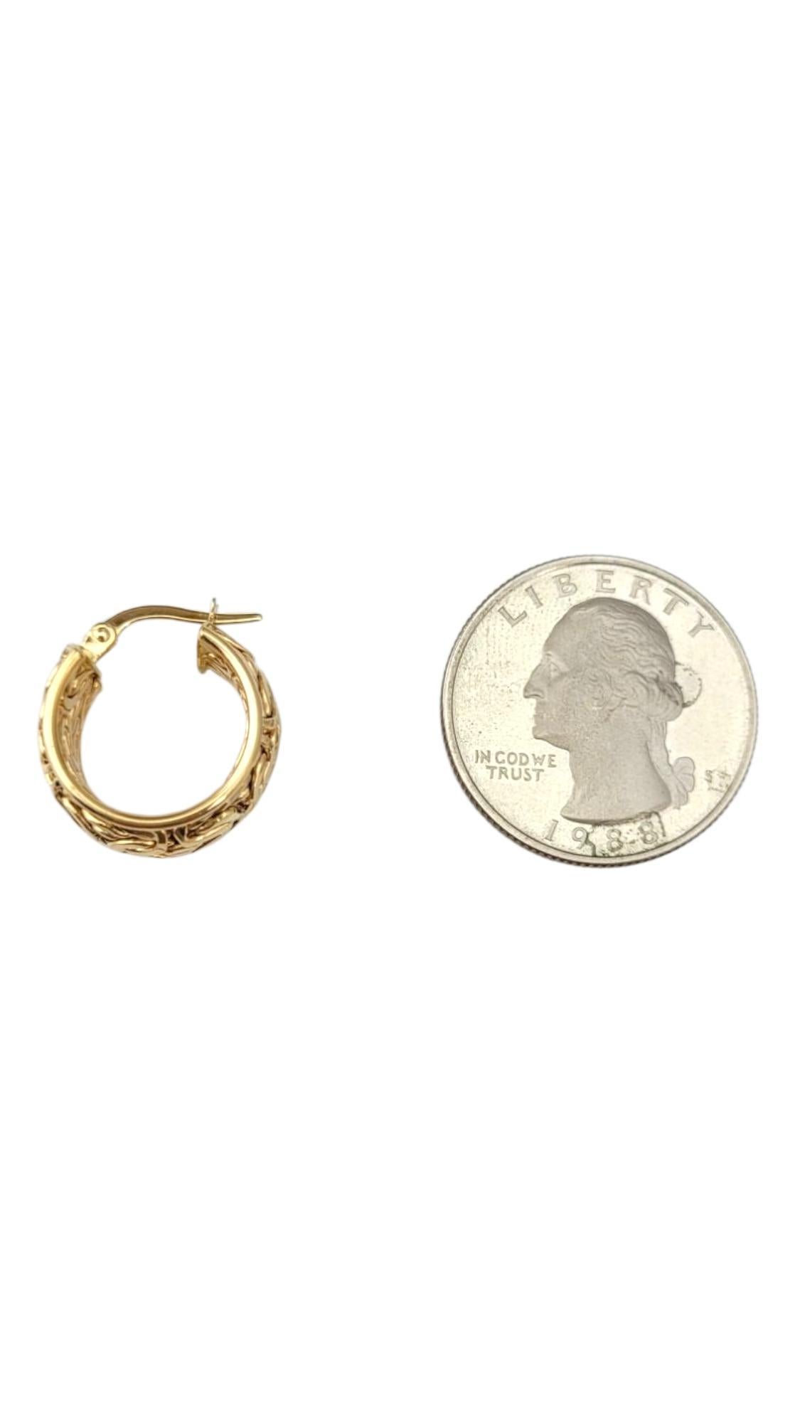 14K Gelbgold Türkische Reifen Ohrringe #21699 im Angebot 3