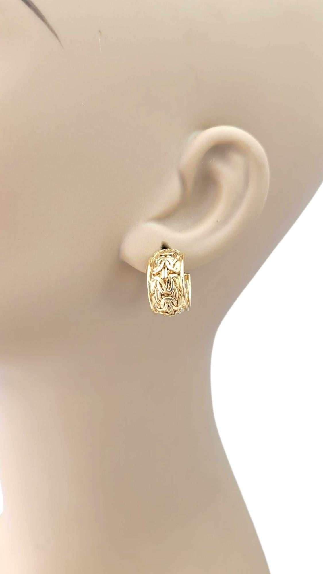 14K Gelbgold Türkische Reifen Ohrringe #21699 im Angebot 4