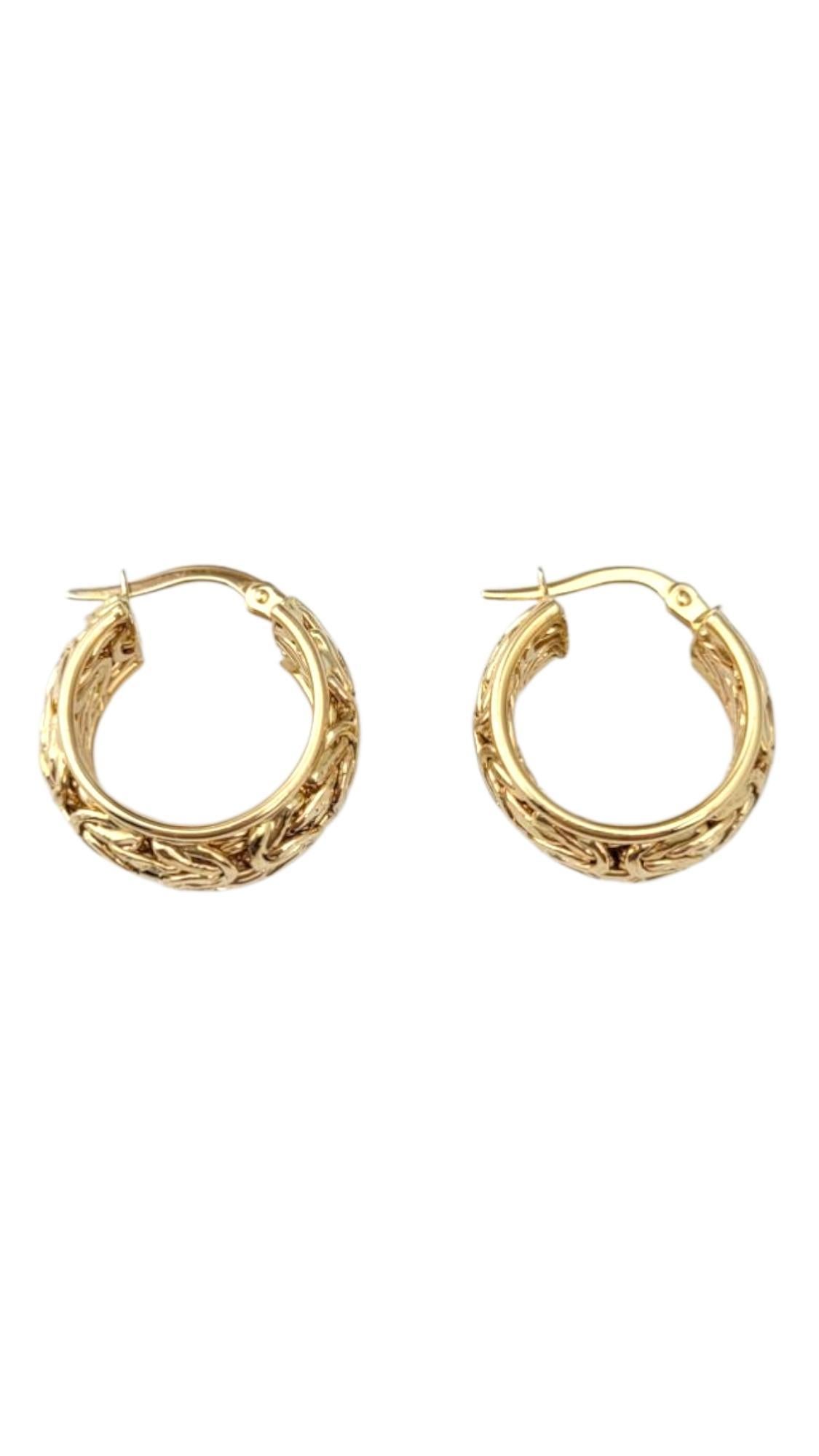 14K Gelbgold Türkische Reifen Ohrringe #21699 im Angebot