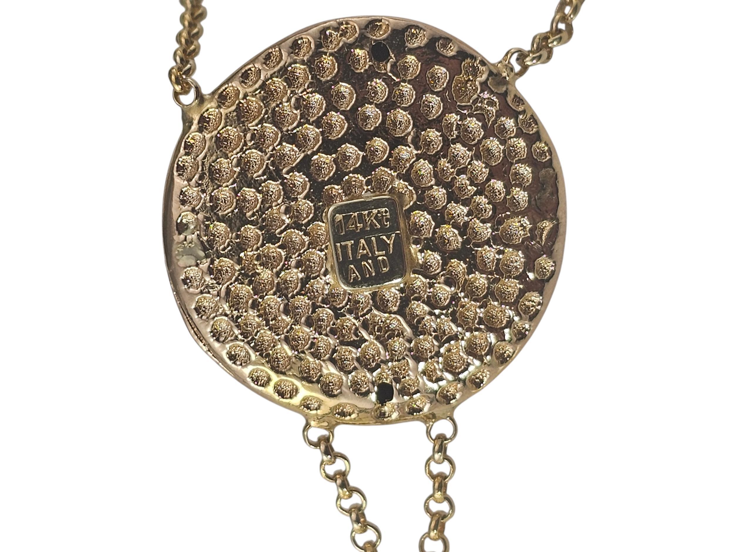 Collana in oro giallo 14K con turchese e perle #24071 In condizioni buone in vendita a Washington Depot, CT