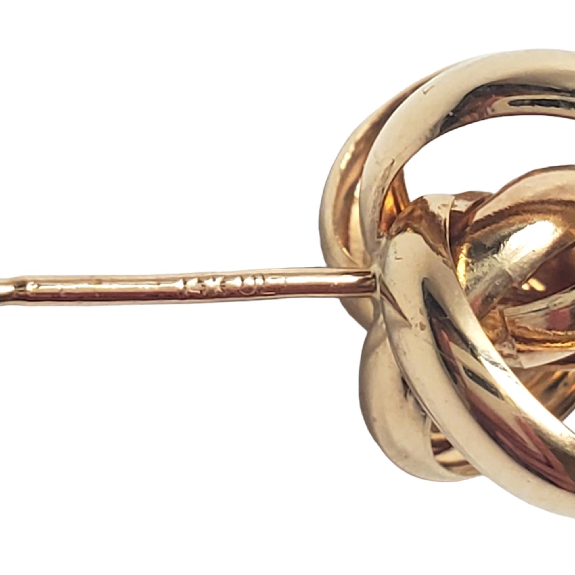 14K Yellow Gold Twist Ball Stud Earrings #17632 For Sale 1
