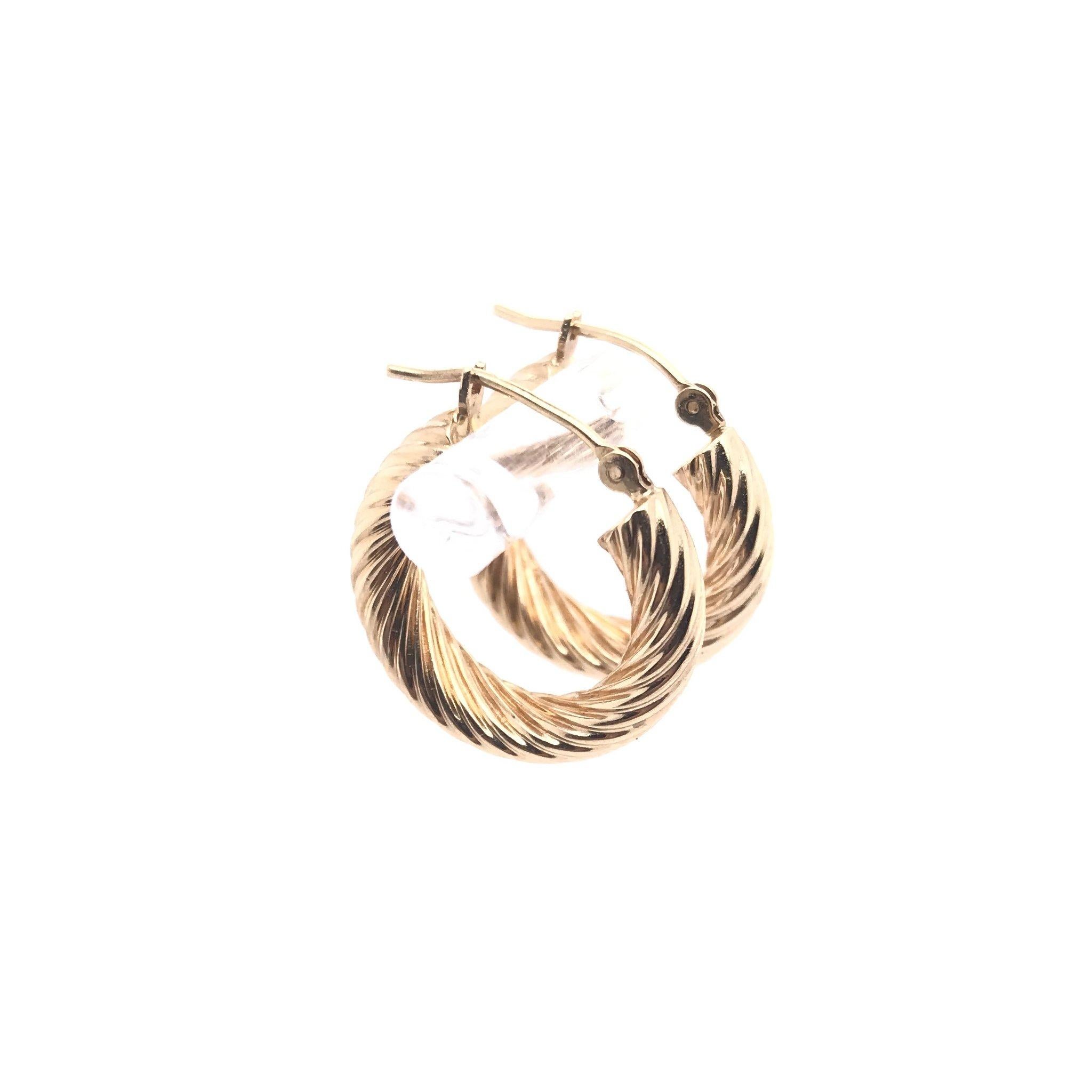 gold twist earrings