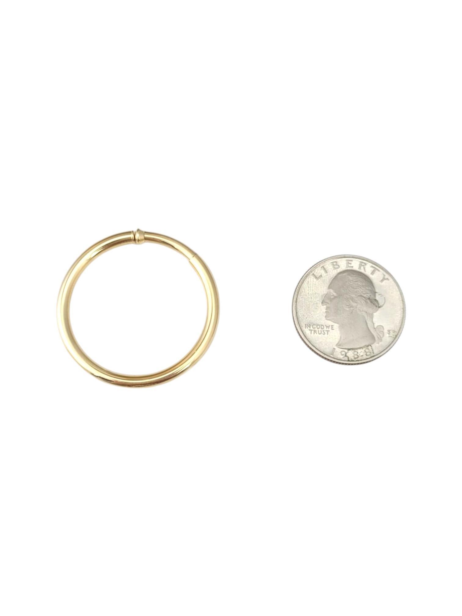 Women's 14K Yellow Gold Twist On Large Hoop Earrings #21755 For Sale