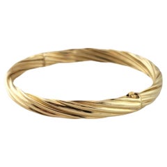 14K Yellow Gold Twisted Bangle Bracelet #14969