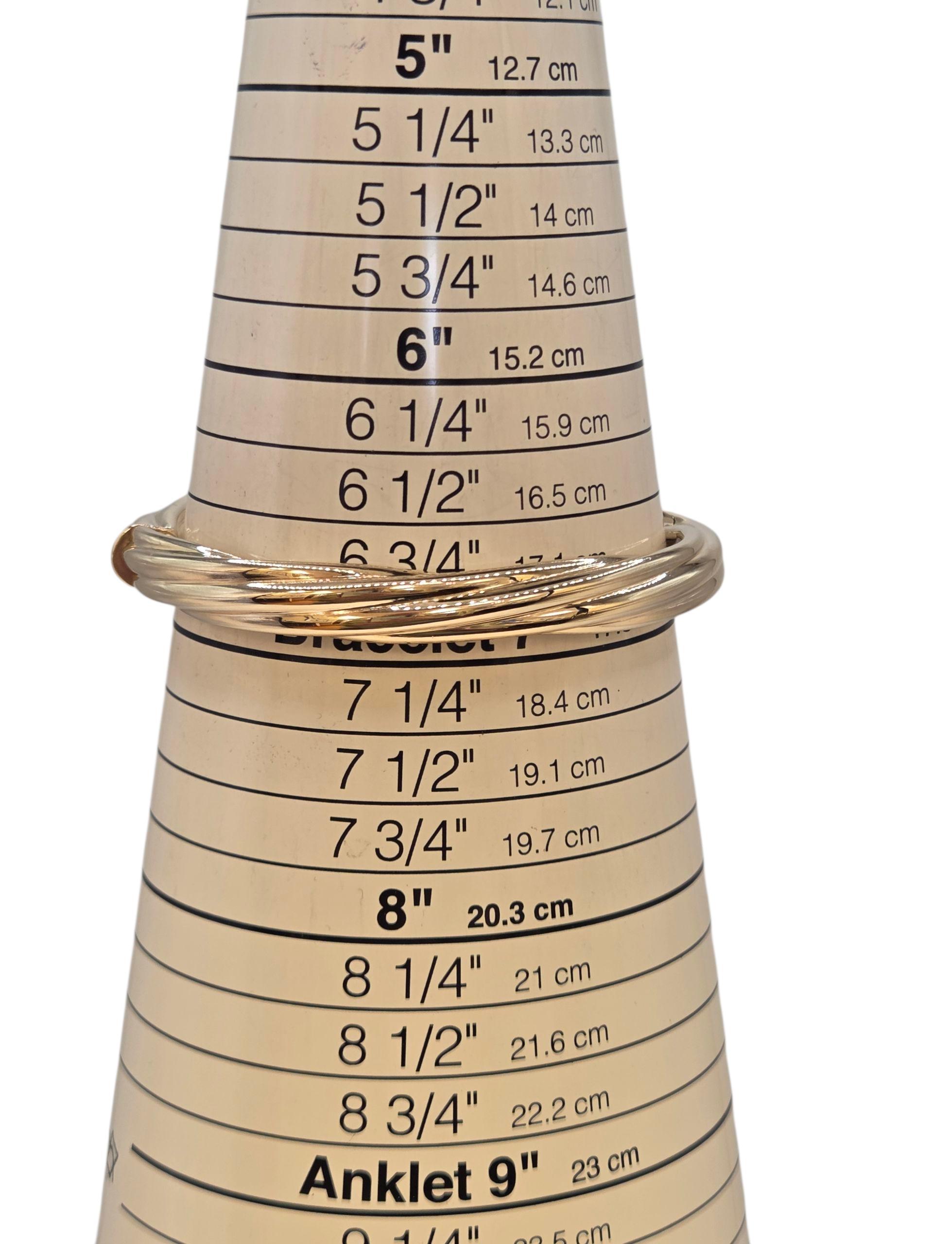 Donna Bracciale Bangle intrecciato in oro giallo 14K #23851 in vendita