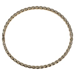 14K Yellow Gold Twisted Bangle Bracelet #23886