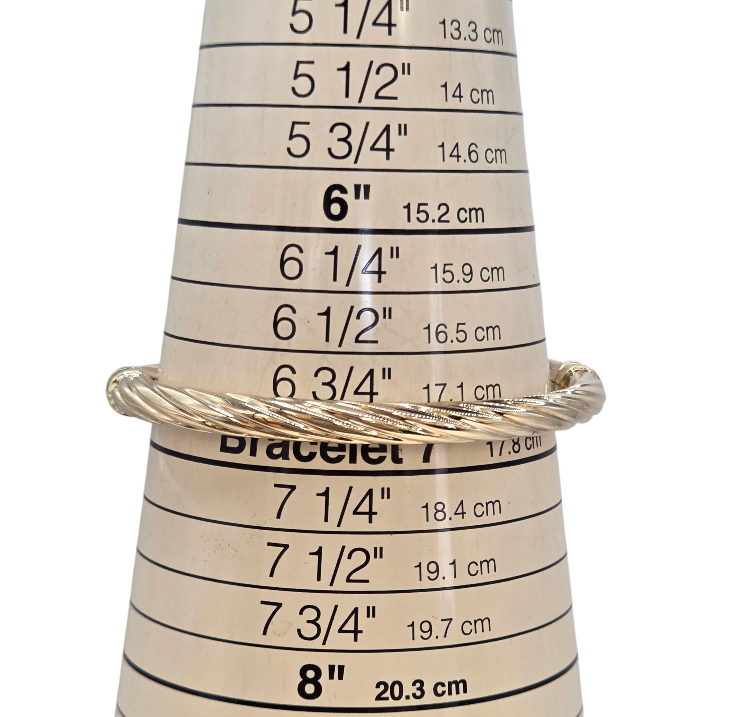 Bracciale Bangle intrecciato in oro giallo 14K #23888 in vendita 1