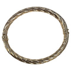 14K Yellow Gold Twisted Bangle Bracelet #23888