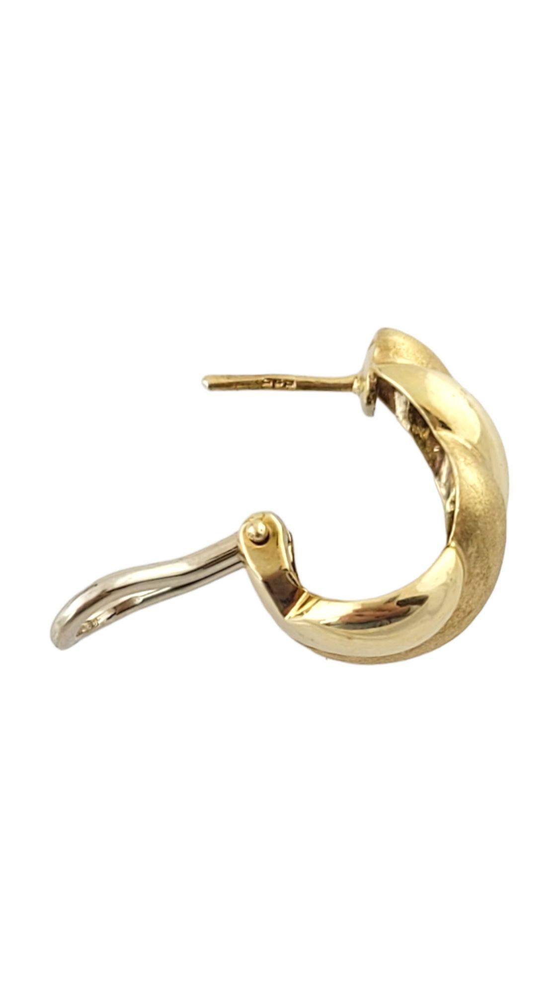14K Yellow Gold Twisted Cuff Earrings #14496 In Good Condition For Sale In Washington Depot, CT