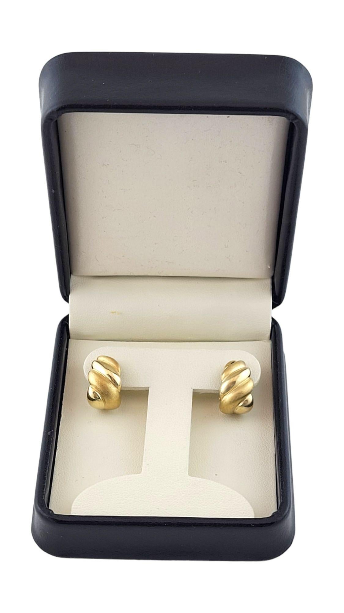 14K Yellow Gold Twisted Cuff Earrings #14496 For Sale 2