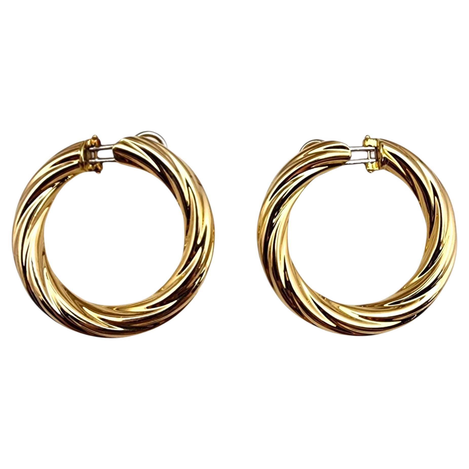 Boucles d'oreilles en or jaune 14K #22693