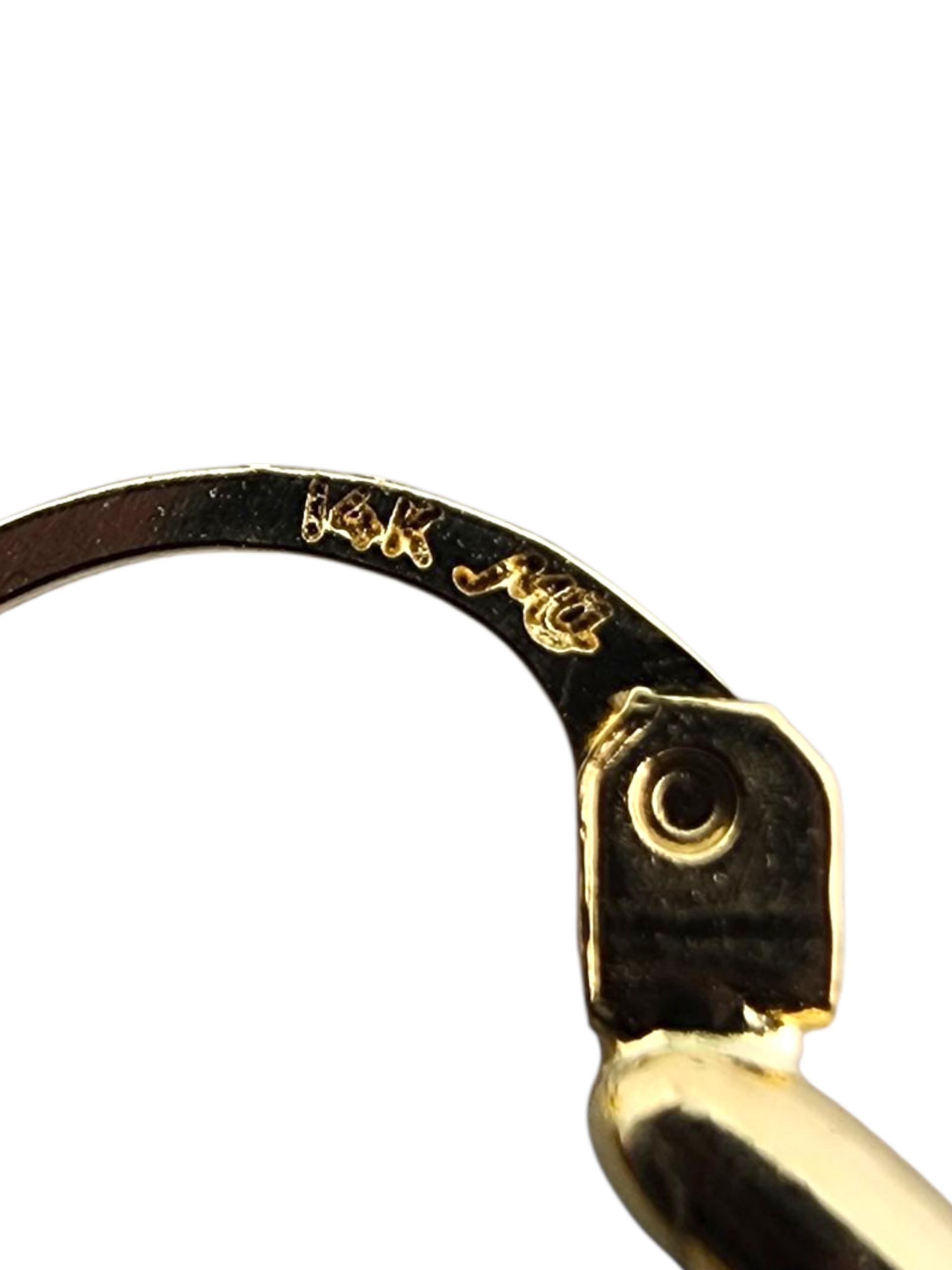 Women's 14K Yellow Gold Twisted Hoop Earrings #22724 For Sale