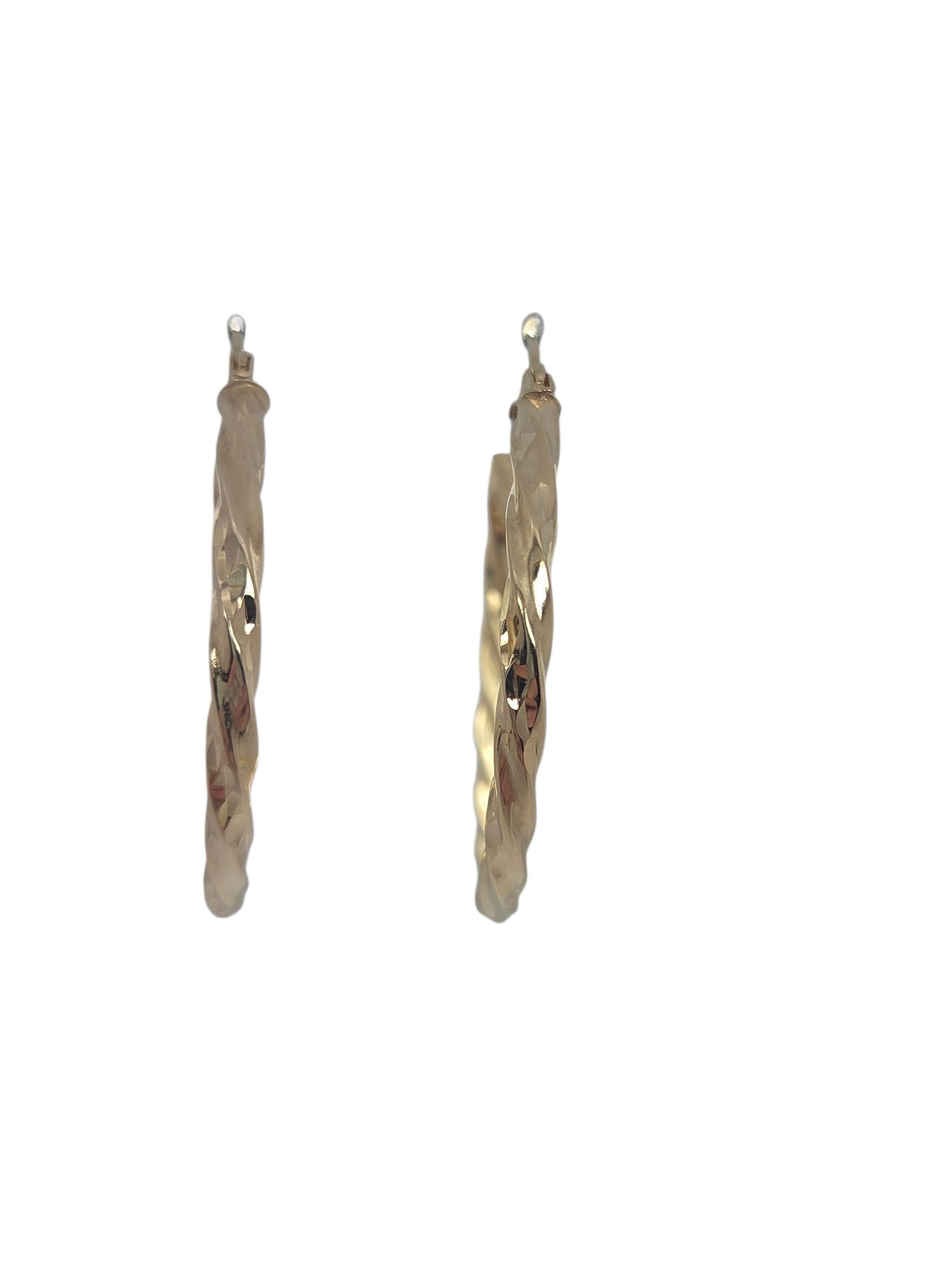 Boucles d'oreilles en or jaune 14K #23827 Bon état - En vente à Washington Depot, CT