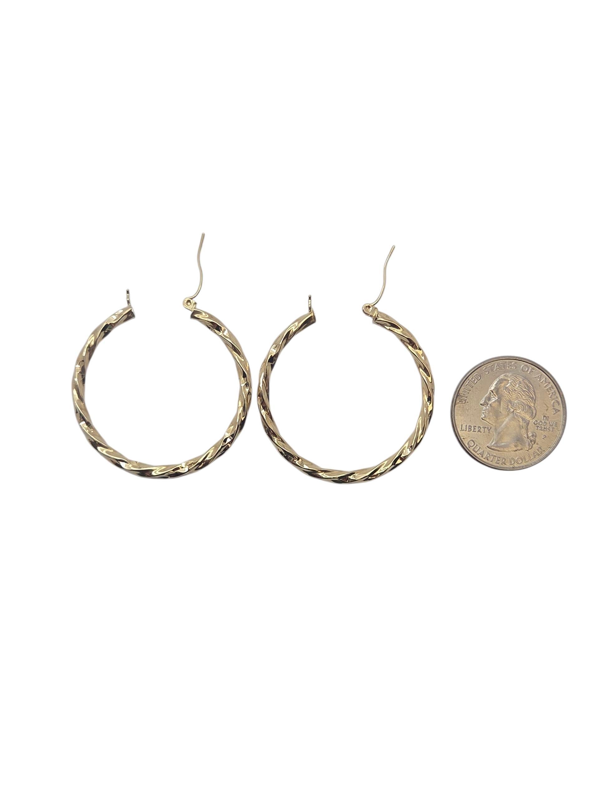 Boucles d'oreilles en or jaune 14K #23827 Pour femmes en vente