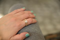 14K Yellow Gold Twisted Rope Diamond Ring