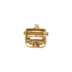 14K Yellow Gold Typewriter Charm