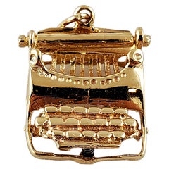 14K Yellow Gold Typewriter Charm Pendant