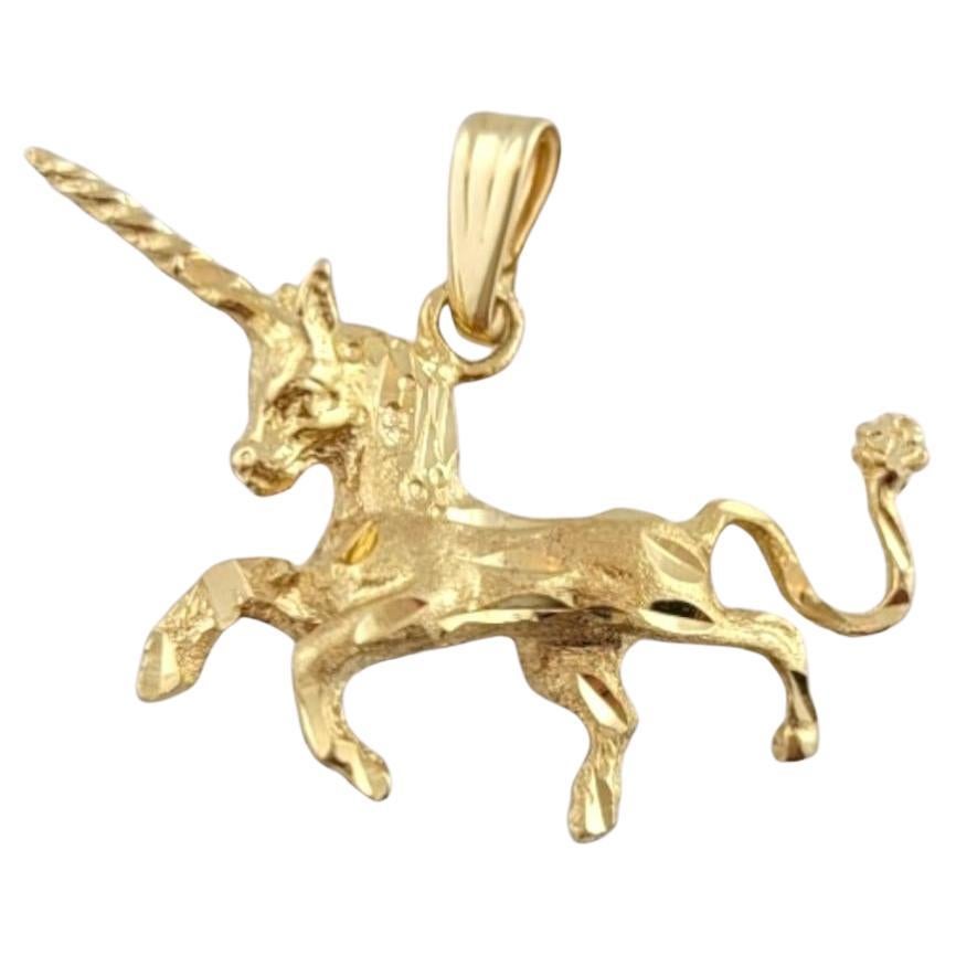 14K Yellow Gold Unicorn Charm #16233 For Sale