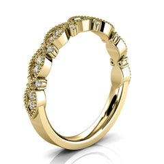 14k Yellow Gold Valence Milgrain Diamond Ring '1/5 Ct. tw'