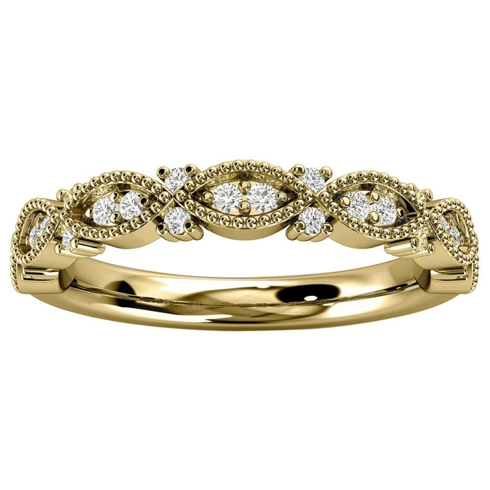 For Sale:  14k Yellow Gold Valence Milgrain Diamond Ring '1/5 Ct. tw'