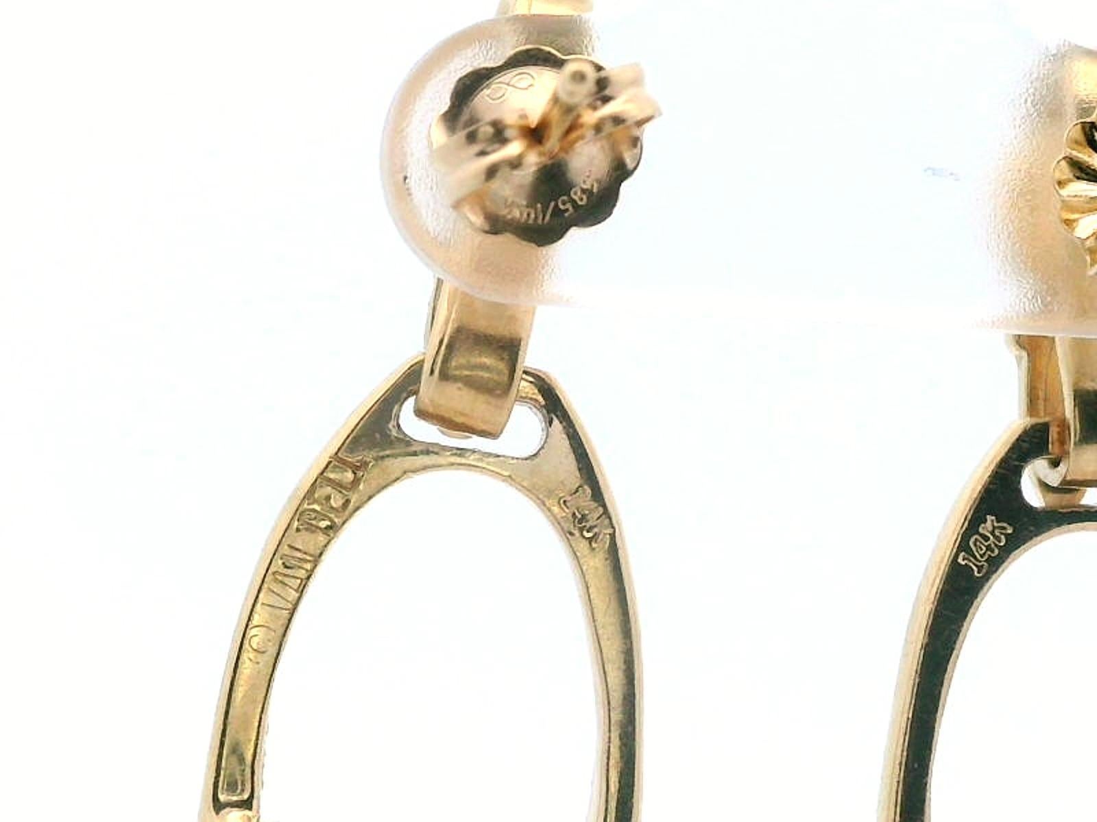 14k Yellow Gold Van Dell Horse Stirrup Earrings For Sale 5