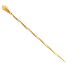 14K Gelbgold viktorianische dekorative kleine Anstecknadel