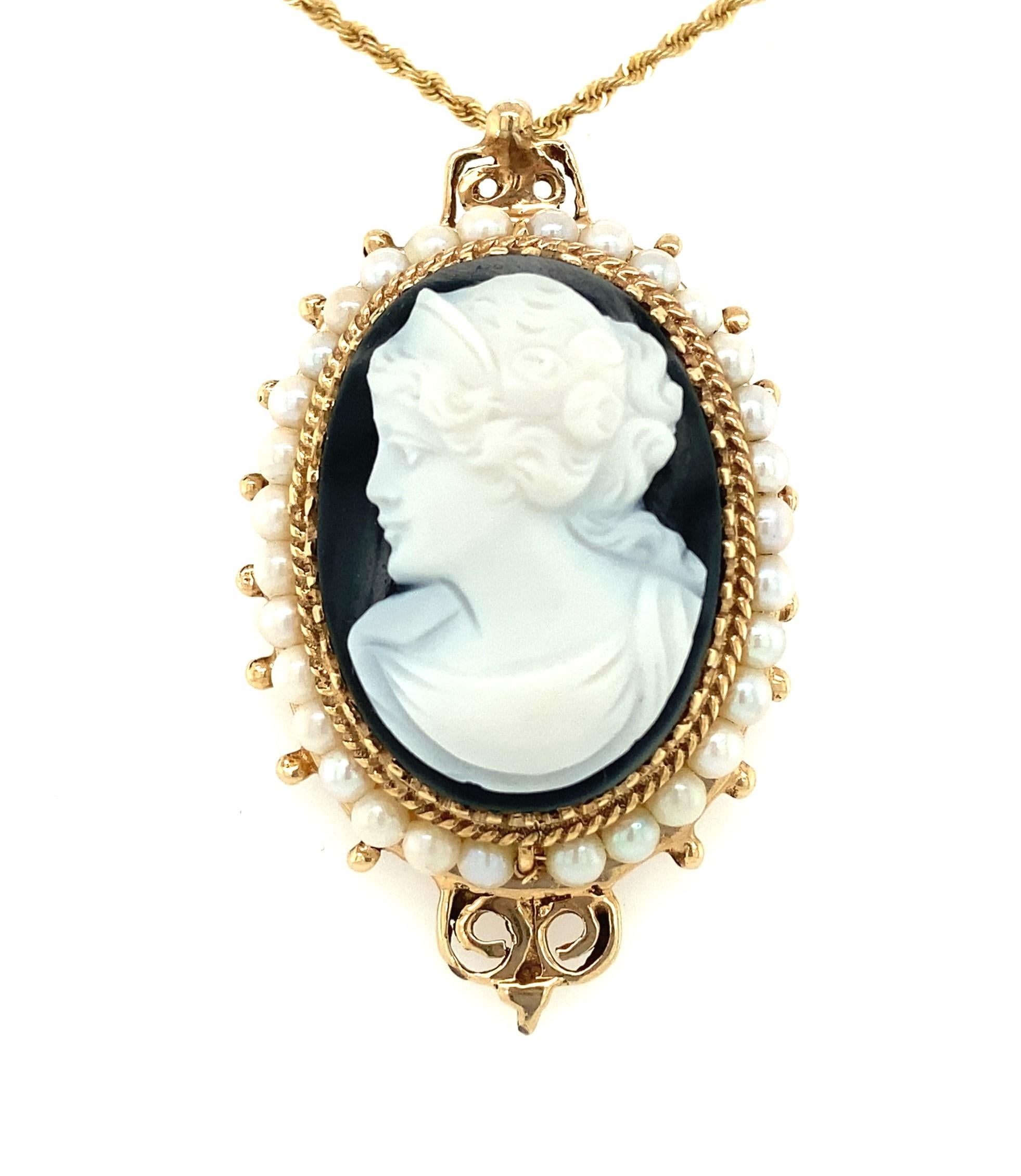 In the Victorian era, cameos were a popular souvenir to bring back from the fashionable trips to Europe. Anyone who could afford to go would tour Italy, and there they would meet skilled cameo carvers and purchase cameos set in gold. This pendant/