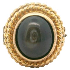 14k Yellow Gold Vintage Brown Star Sapphire Ring Size 4.5