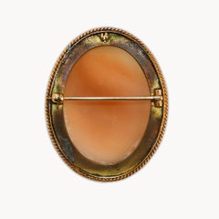 Broche camafeo vintage de oro amarillo de 14 quilates 11,7 g