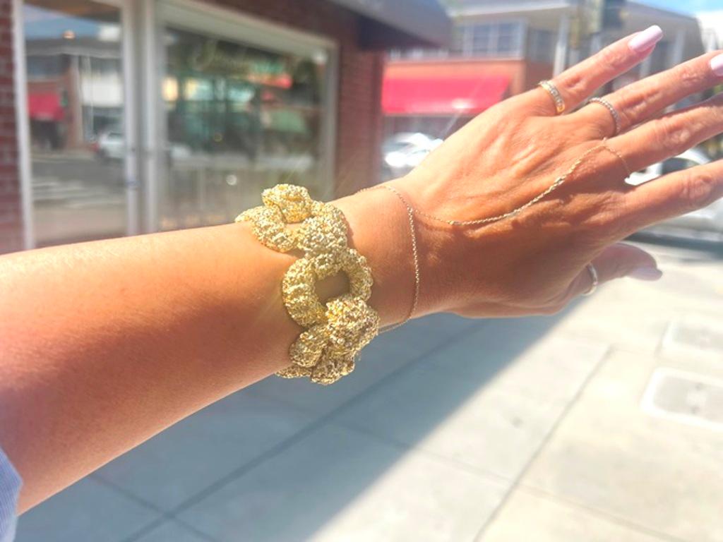 Vintage gold wide bracelet, offering an eye-catching design with a luxurious shine, it's sure to turn heads. Crafted in 14KY god, this bracelet is sure to be cherished for years to come and is a luxurious addition to any collection. 