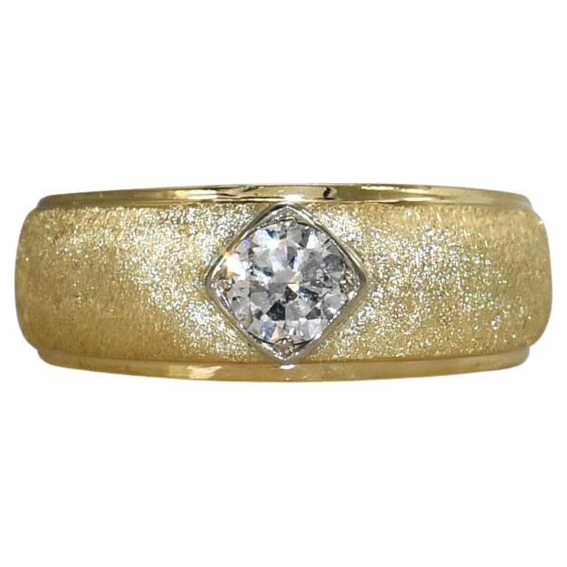 Bandeau en or jaune 14K avec diamant vintage 0.50ct