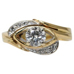 14K Yellow Gold Used Diamond Ring 0.45ct, 3.8gr