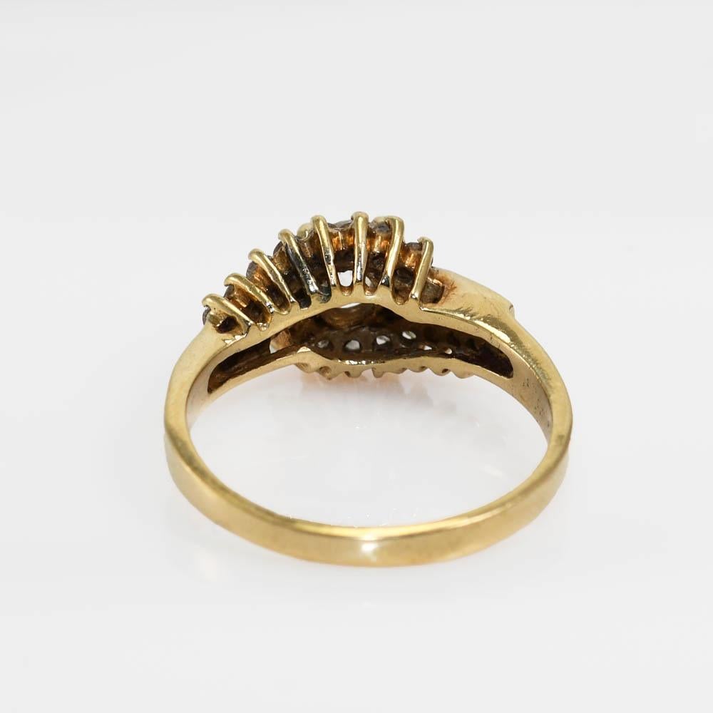 14k Yellow Gold Vintage Diamond Ring .60tdw, 3.6gr In Excellent Condition For Sale In Laguna Beach, CA