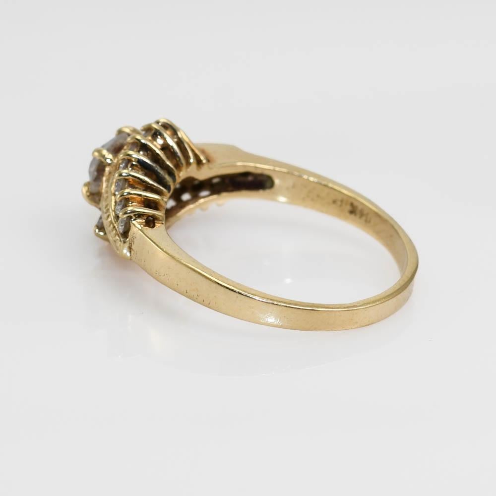 14k Yellow Gold Vintage Diamond Ring .60tdw, 3.6gr For Sale 2