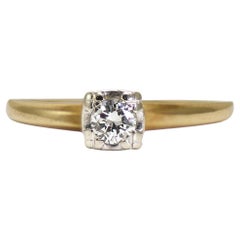 14K Yellow Gold Vintage Estate Diamond Ring 0.20ct