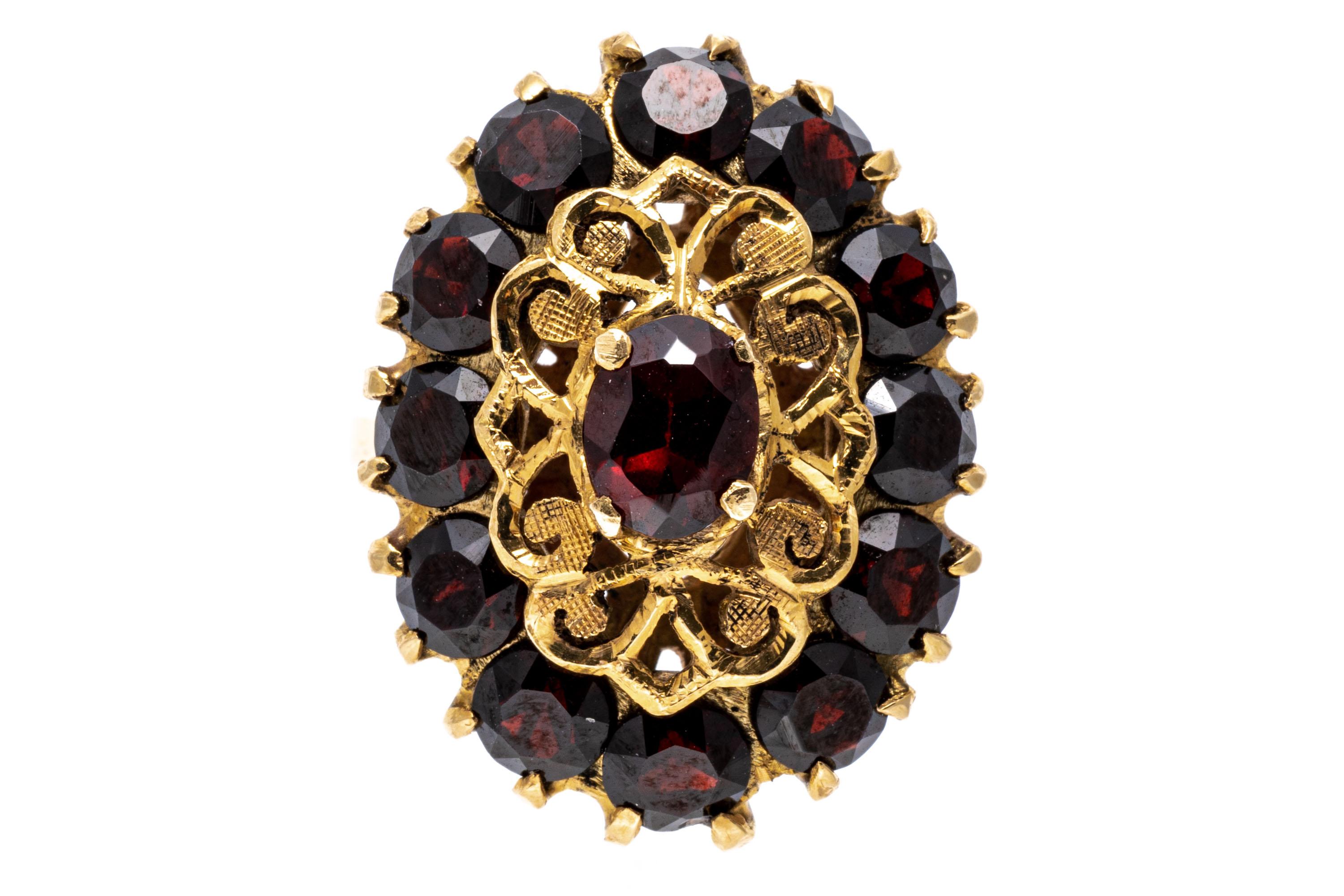 anello granato vintage
