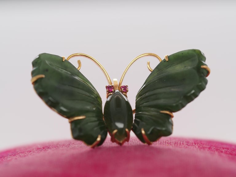 Jade Butterfly 14KT W Ruby main image 1