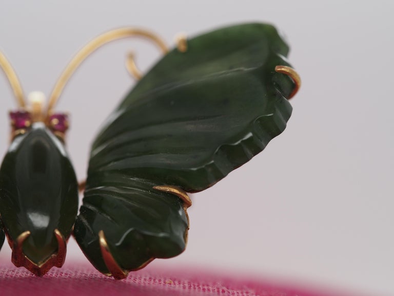 Vintage jade butterfly brooch 2025